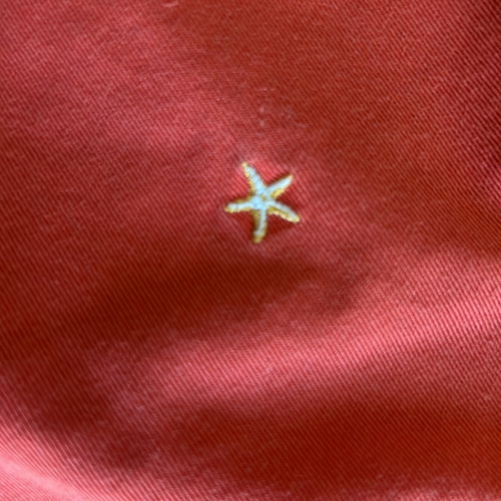 J CREW Coral Shorts Cotton classic twill chino weathered with embroidered stars - Picture 5 of 10